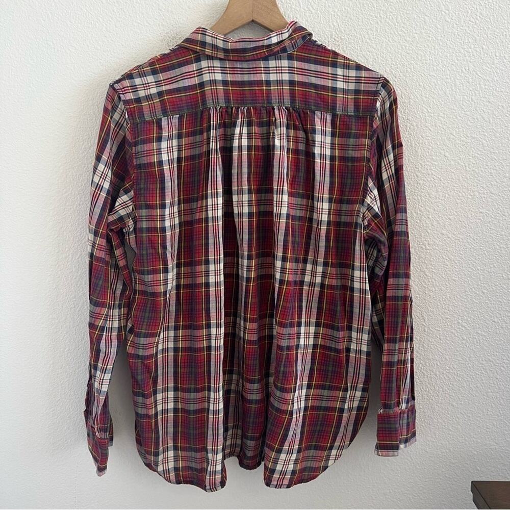 Ralph Lauren Utility Denim & Supply Lightweight Plaid Button Front Shirt Large - Picture 2 of 6